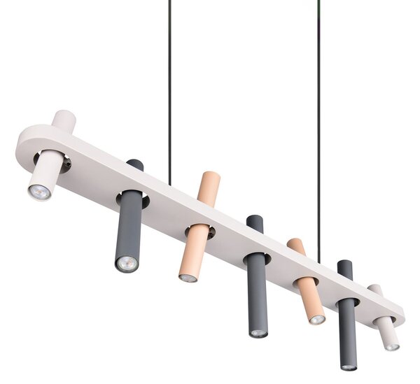 Trio Lighting Terloa viseća lampa, višebojna, duljina 115 cm, metal, s 7 krakova, Višebojno, Dnevni boravak/blagovaonica, Metal