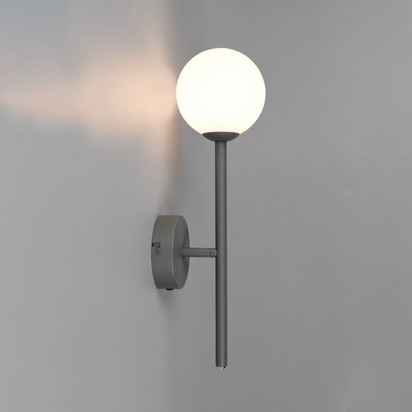 Trio Lighting Zidna svjetiljka Firano, antracit, visina 42 cm, metal, Crno, Dnevni boravak/blagovaonica, Metal