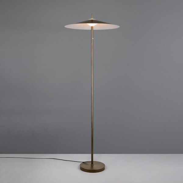 Trio Lighting Amalo LED podna lampa, platinaste boje, visina 145 cm, metal, CCT, prigušiva, Metalik, Dnevni boravak/blagovaonica, Metal