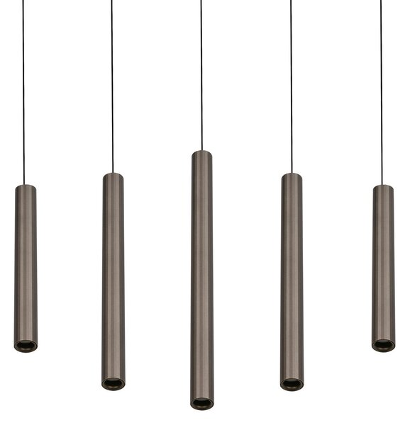 Trio Lighting LED viseća lampa Arimato, duljina 94 cm, platinasto obojeni metal, CCT, Metalik, Dnevni boravak/blagovaonica, Metal