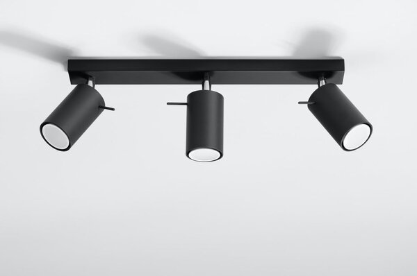 Crna stropna lampa Sollux Etna