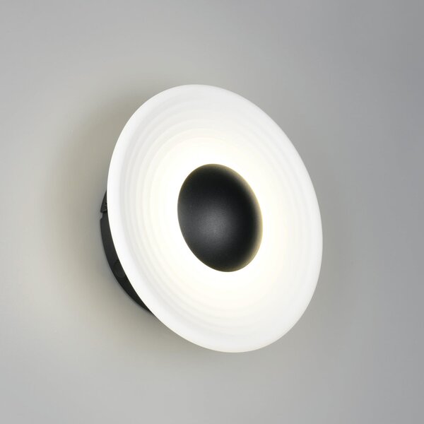 Trio Lighting Zidna svjetiljka Sirena LED, bijela, Ø 20 cm, staklo, CCT, prigušiva, Bijela, Dnevni boravak/blagovaonica, Staklo