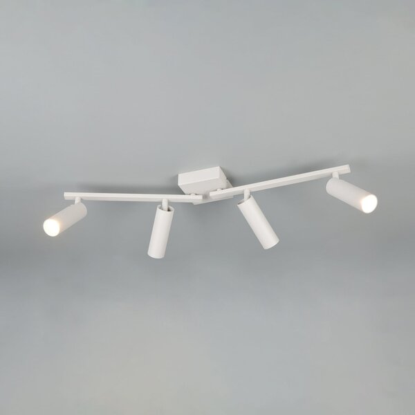 Trio Lighting Stropna svjetiljka Dara, duljina 66 cm, siva, metal, s četiri kraka, Sivo, Dnevni boravak/blagovaonica, Metal