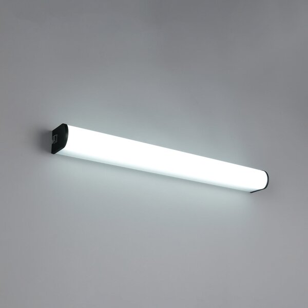 Trio Lighting Giacomo LED zidna svjetiljka, širina 60 cm, crna, metal, IP44, Crno, kupaonica, Metal