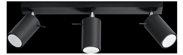 Crna stropna lampa Sollux Etna