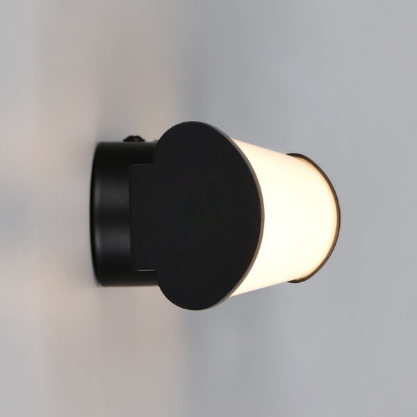 Trio Lighting Zidna LED svjetiljka Ernesto, crna, širina 40 cm, 3.000 K, IP44, Crno, kupaonica, Metal