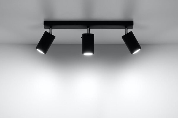 Crna stropna lampa Sollux Etna