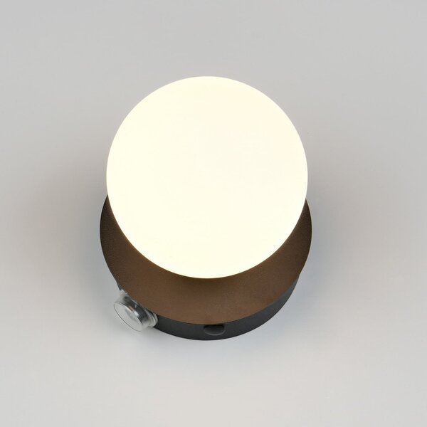 Trio Lighting Zidna svjetiljka Alfio, Ø 11 cm, mat crna, metal/staklo, IP44, Crno, kupaonica, Metal