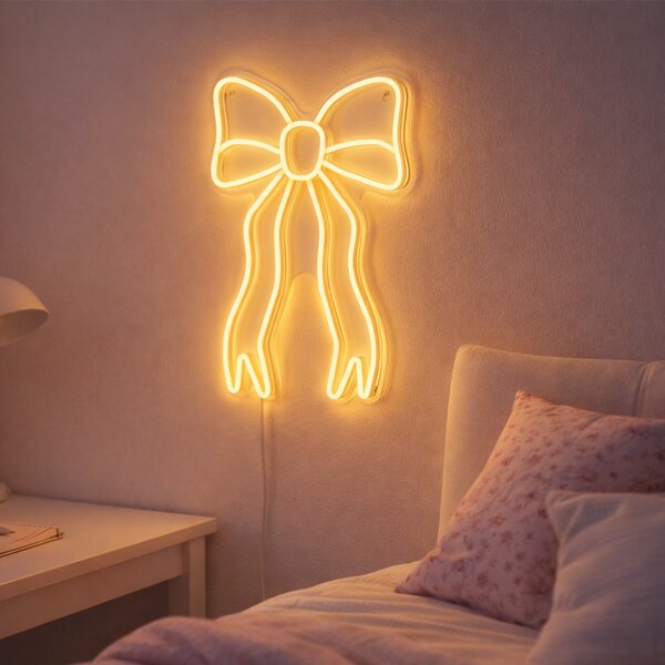 Neonska zidna svjetiljka topla bijela uklj. LED - Bow