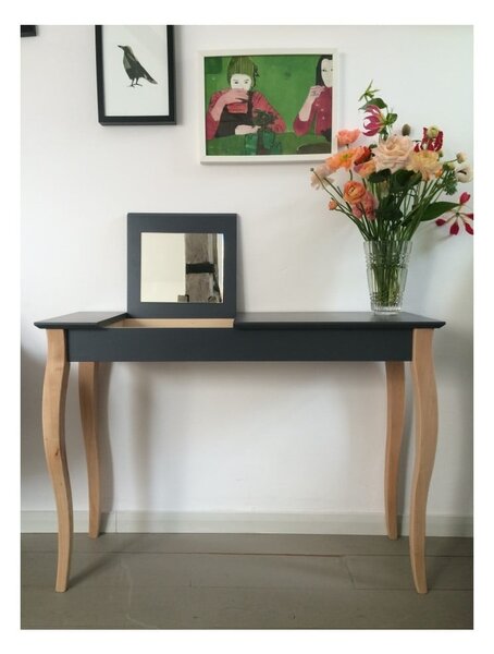 Grafitno sivi toaletni stolić sa zrcalom Ragaba Dressing Table, duljine 85 cm