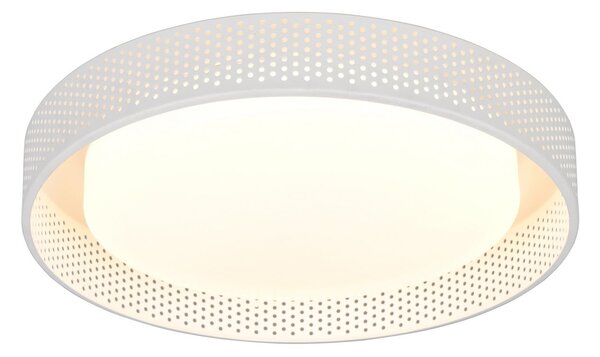 Trio Lighting LED stropna svjetiljka Filippo, mat bijela, Ø 33 cm, metal, CCT, IP44, prigušiva, Bijela, kupaonica, Metal