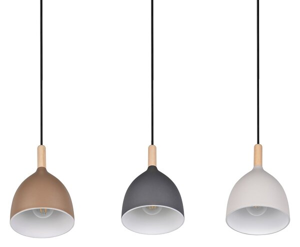 Trio Lighting Jerano viseća lampa, duljina 90 cm, višebojna, metal, 3 svjetla, prigušiva, Višebojno, Dnevni boravak/blagovaonica, Metal