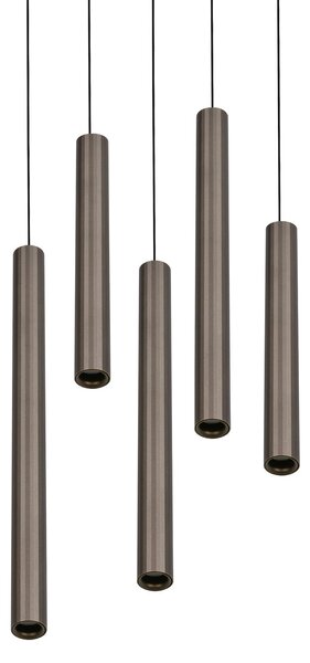 Trio Lighting Arimato LED viseća lampa, Ø 35 cm, platinaste boje, metal, CCT, Metalik, Dnevni boravak/blagovaonica, Metal
