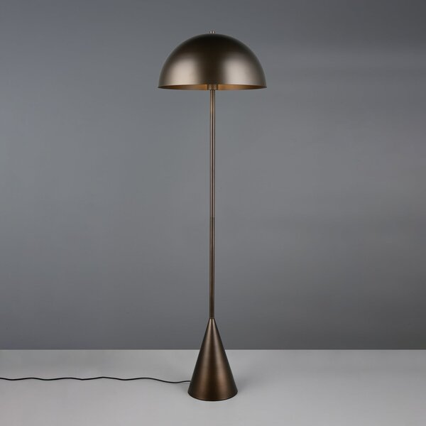Trio Lighting Alfie podna lampa, platinaste boje, visina 130 cm, metal, E27, Metalik, Dnevni boravak/blagovaonica, Metal