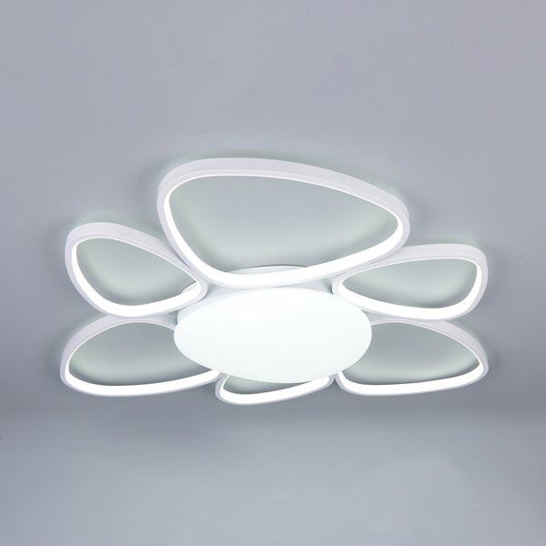 Trio Lighting Amelio LED stropna svjetiljka, bijela, 85 cm, CCT, daljinski upravljač, prigušiva, Bijela, Dnevni boravak/blagovaonica, Plastika