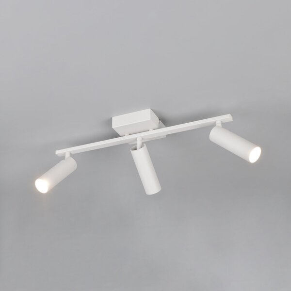 Trio Lighting Stropna svjetiljka Dara, duljina 46 cm, siva, metal, s tri kraka, Sivo, Dnevni boravak/blagovaonica, Metal