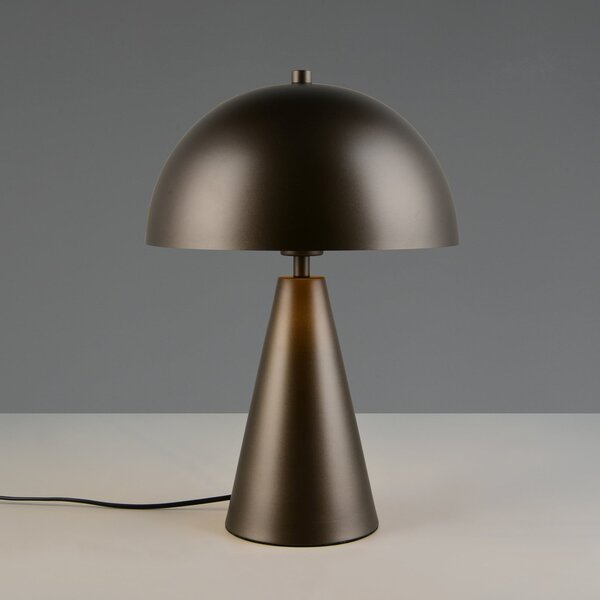 Trio Lighting Alfie stolna lampa, platinaste boje, visina 43 cm, metal, E27, Metalik, Dnevni boravak/blagovaonica, Metal