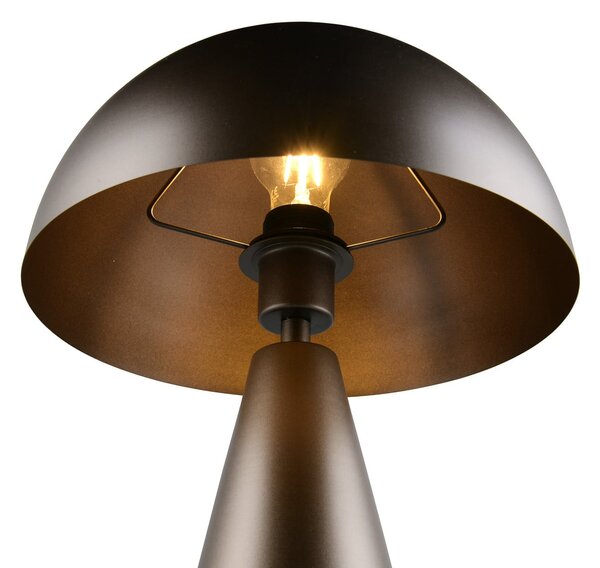 Trio Lighting Alfie stolna lampa, platinaste boje, visina 43 cm, metal, E27, Metalik, Dnevni boravak/blagovaonica, Metal