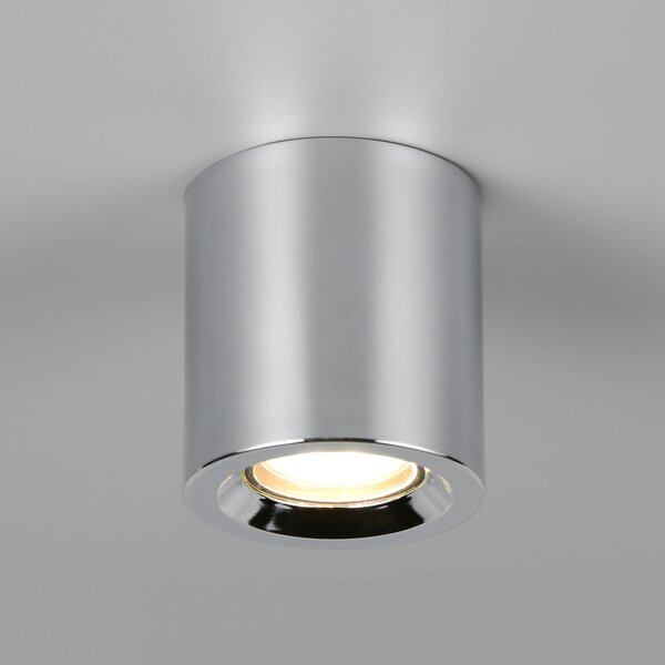 Trio Lighting Stropna svjetiljka Biscotto, kromirana, Ø 9,5 cm, metal, IP44, Krom, Dnevni boravak/blagovaonica, Metal