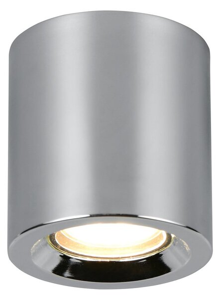 Trio Lighting Stropna svjetiljka Biscotto, kromirana, Ø 9,5 cm, metal, IP44, Krom, Dnevni boravak/blagovaonica, Metal
