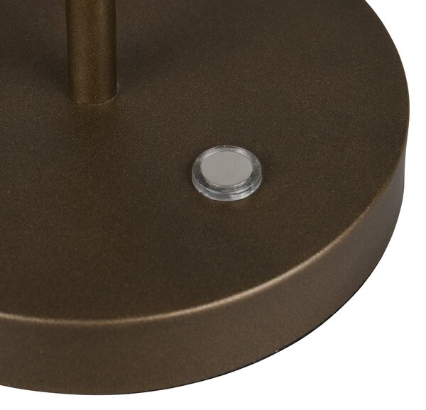 Trio Lighting Amalo LED stolna lampa, platinaste boje, visina 46 cm, metal, CCT, prigušiva, Metalik, Dnevni boravak/blagovaonica, Metal