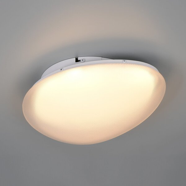 Trio Lighting LED stropna svjetiljka Ozera, duljina 36 cm, bijela, plastika, CCT, prigušiva, Bijela, Dnevni boravak/blagovaonica, Plastika