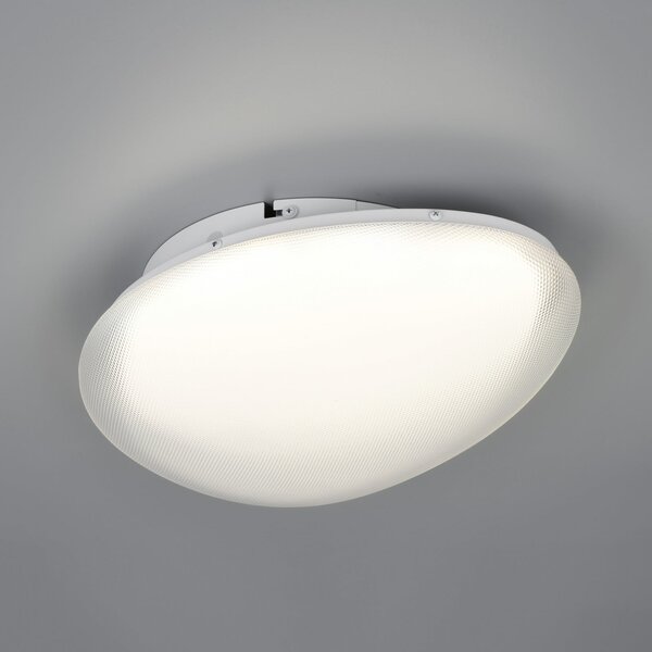 Trio Lighting LED stropna svjetiljka Ozera, duljina 36 cm, bijela, plastika, CCT, prigušiva, Bijela, Dnevni boravak/blagovaonica, Plastika