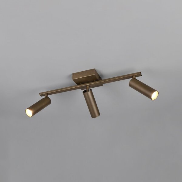 Trio Lighting Stropna svjetiljka Dara, duljina 46 cm, metal u platinastoj boji, s tri kraka, Metalik, Dnevni boravak/blagovaonica, Metal