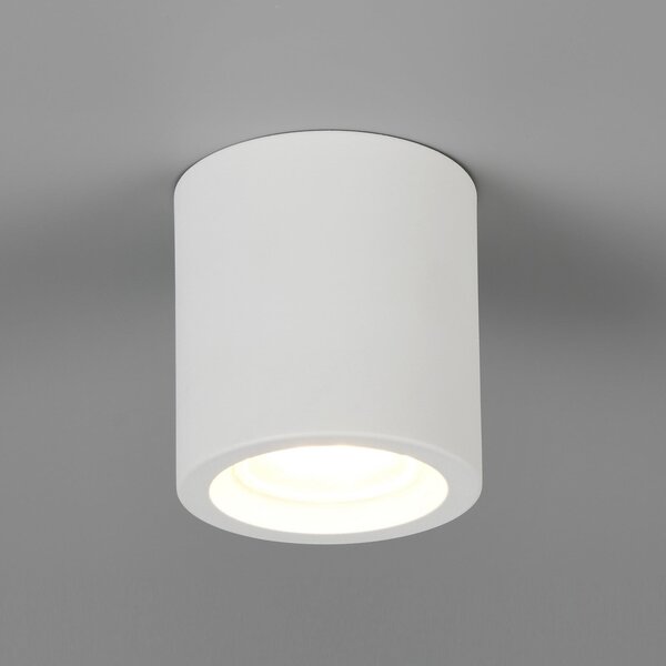 Trio Lighting Stropna svjetiljka Biscotto, mat bijela, Ø 9,5 cm, metal, IP44, Bijela, Dnevni boravak/blagovaonica, Metal
