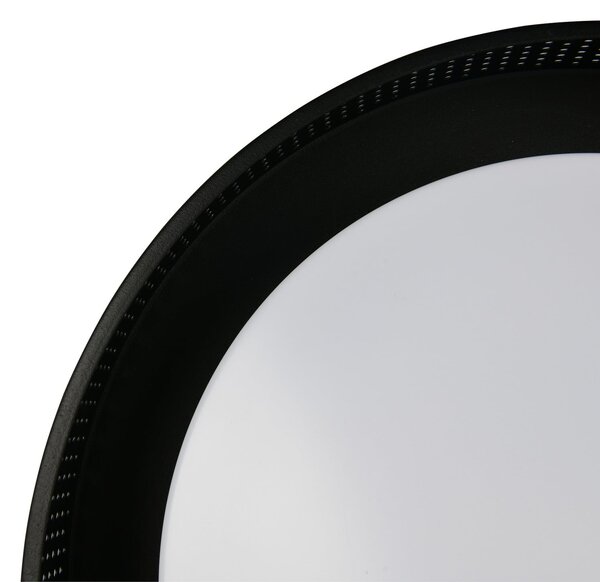 Trio Lighting Filippo LED stropna svjetiljka, mat crna, Ø 33 cm, metal, CCT, IP44, prigušiva, Crno, kupaonica, Metal