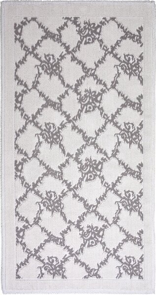 Sivo-bež pamučni tepih Vitaus Sarmasik, 80 x 200 cm