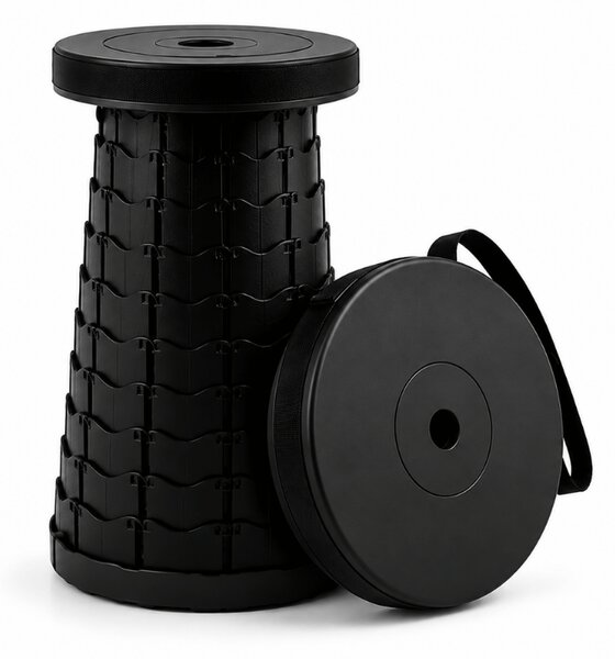 Kamp stolica CAMPIO teleskopska 45 cm, crna