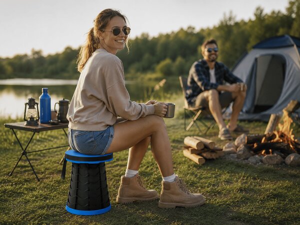 Kamp stolica CAMPIO teleskopska 45 cm, plava