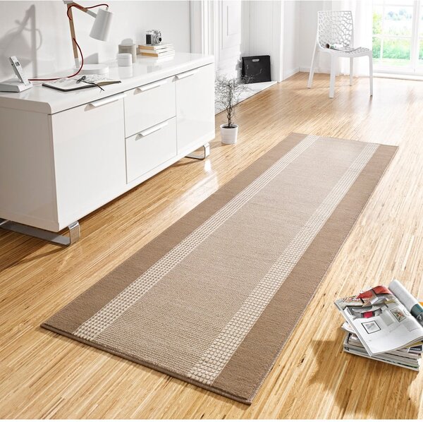 Bež-smeđa staza Hanse Home Basic, 80 x 300 cm