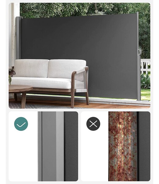 Vanjska sklopiva tenda, 350 x 200 cm, dimno siva