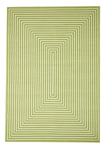 Zeleni vanjski tepih Floorita Braid, 133 x 190 cm