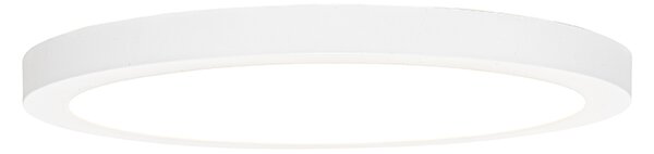 Nadgradni ili ugradbeni reflektor bijeli 30 cm uklj. LED 3-stupanjski Dim to Warm s dip prekidačem - Trans