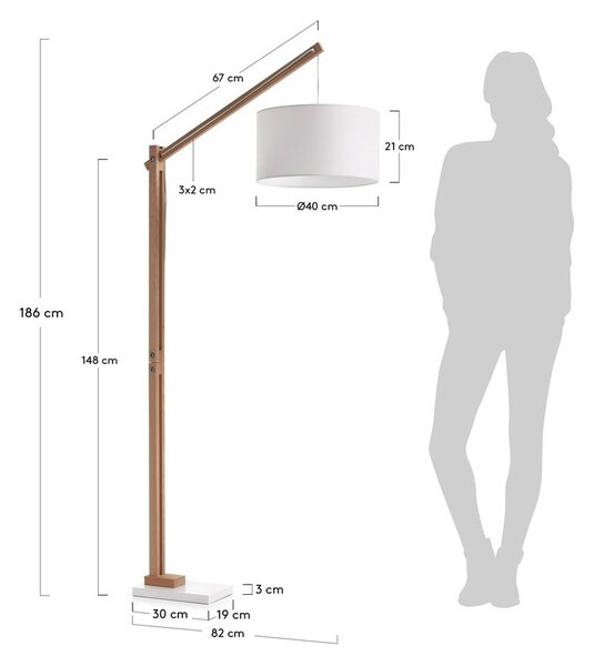 Samostojeća lampa Kave Home Izaar