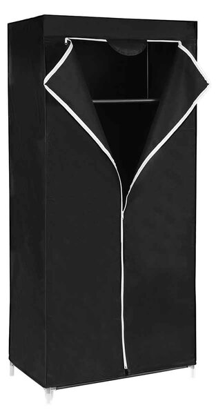 Sklopivi platneni ormar, mobilni ormar, 75 x 45 x 160 cm, crni