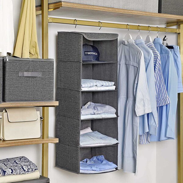 Organizator za odjeću u ormaru 30 x 90 x 30 cm, sivi