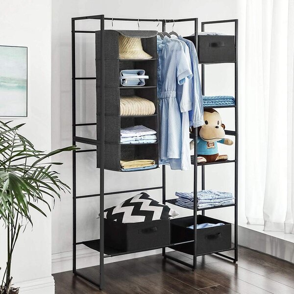 Organizator za odjeću u ormaru 30 x 90 x 30 cm, sivi
