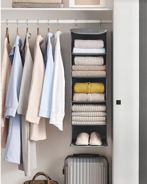 Organizator za odjeću u ormaru 30 x 90 x 30 cm, sivi