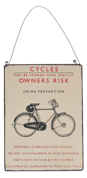 Metalni ukrasni znak 17x23 cm Retro Bicycle – Rex London