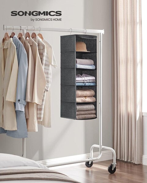 Organizator za odjeću u ormaru 30 x 90 x 30 cm, sivi