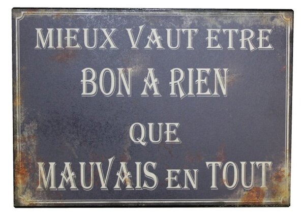 Ukrasni znak 21x15 cm Bon A Rien – Antic Line