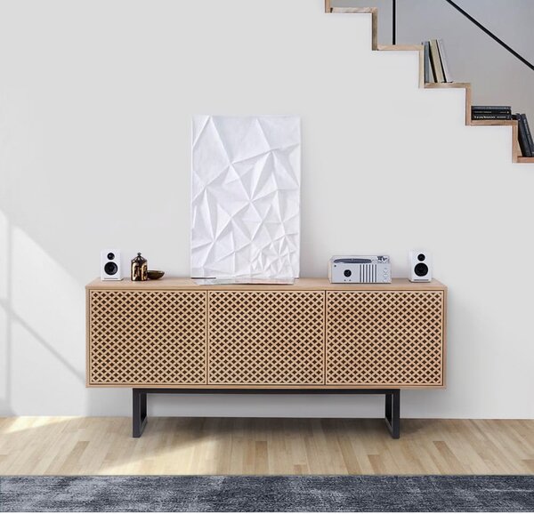 Komoda u dekoru hrasta Woodman Camden Diamond, 175 x 75 cm