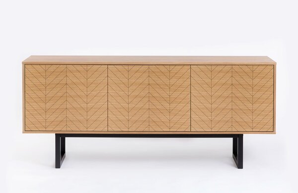 Komoda od hrastovine Woodman Camden Herringbone, 175 x 75 cm