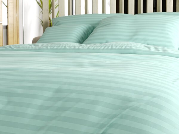 Hotelska posteljina od mikrovlakana JASMINE mentol - pruga 2 cm Dimenzije posteljine: 70 x 90 cm | 140 x 200 cm