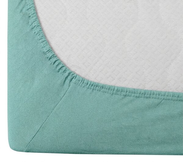 Jersey plahta mentol 90 x 200 cm