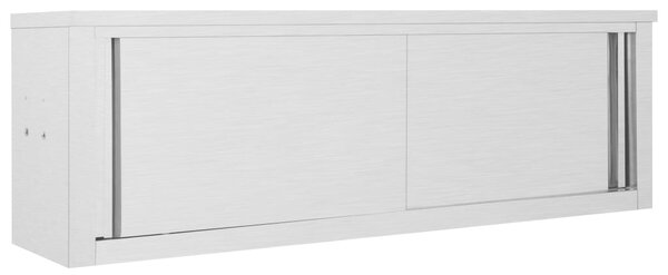 VidaXL Kuhinjski zidni ormarić s kliznim vratima 150x40x50 cm čelični